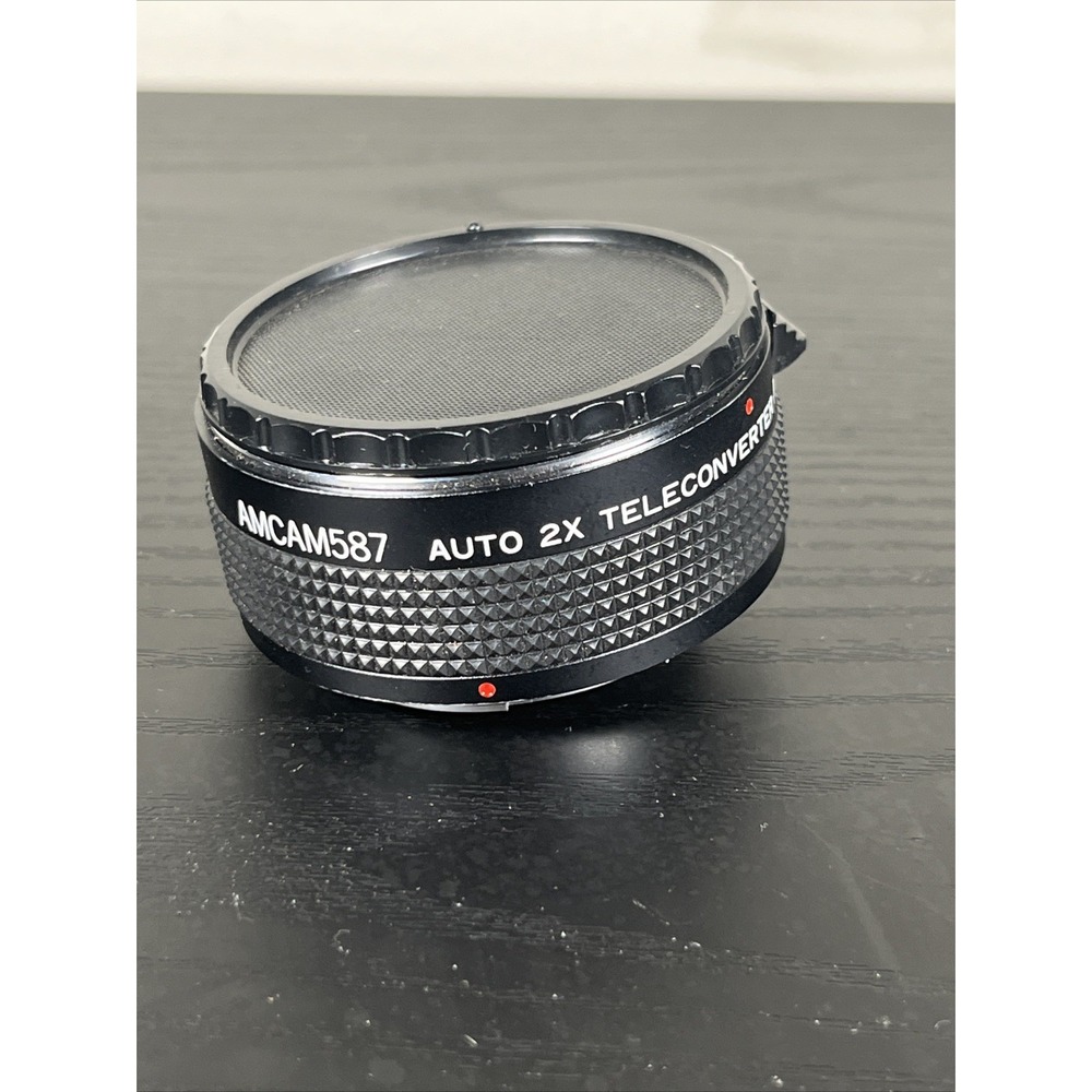 Vintage AMCAM 587‎ Auto 2x Teleconverter Lens Japan